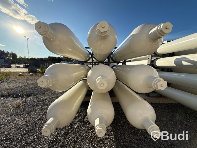 18 tuber/gasförråd med tubställningar för vätgas Tenaris 2023 (18 pcs gas cylinders for hydrogen)