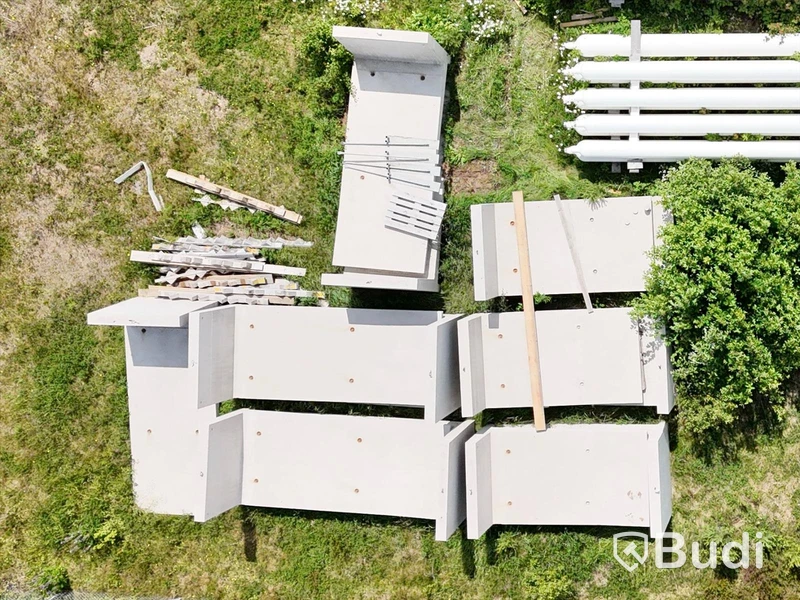 13 st prefabricerade betongelement/L-stöd S:t Eriks