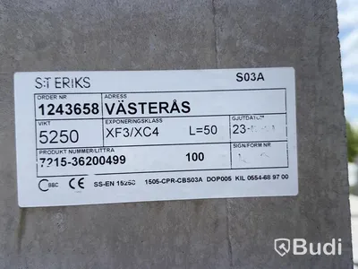 13 st prefabricerade betongelement/L-stöd S:t Eriks