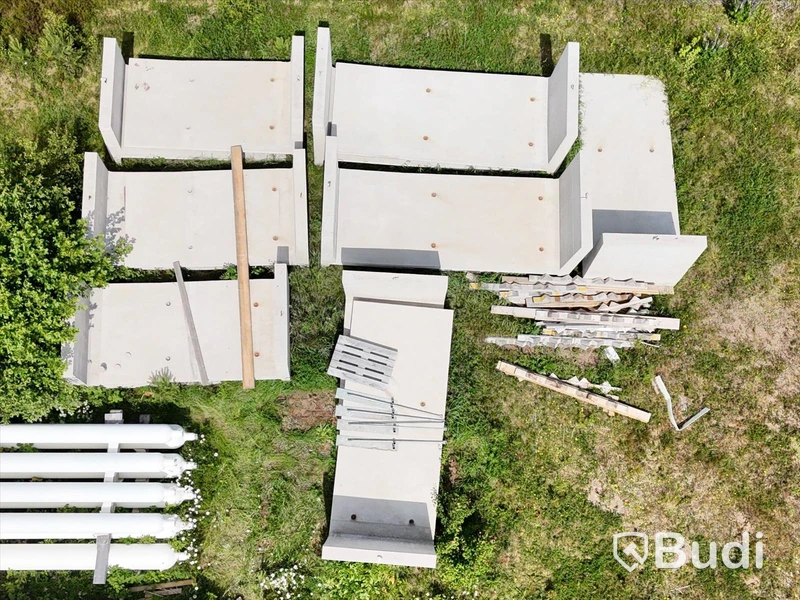 13 st prefabricerade betongelement/L-stöd S:t Eriks