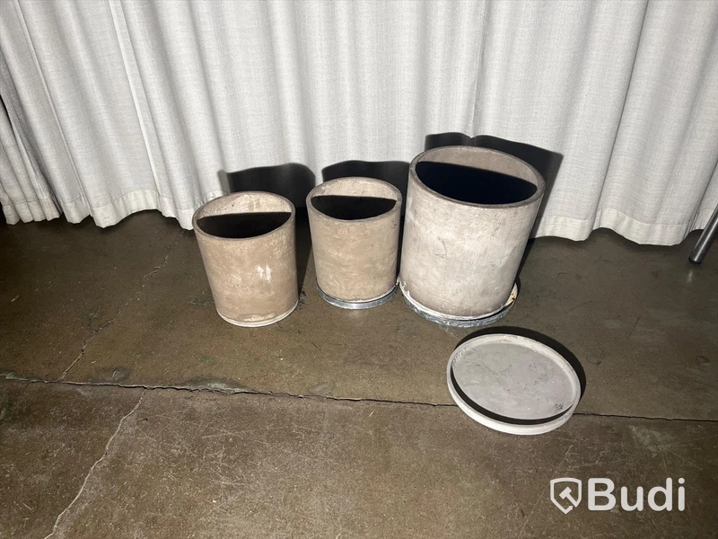 3 st krukor i betong - GRANIT