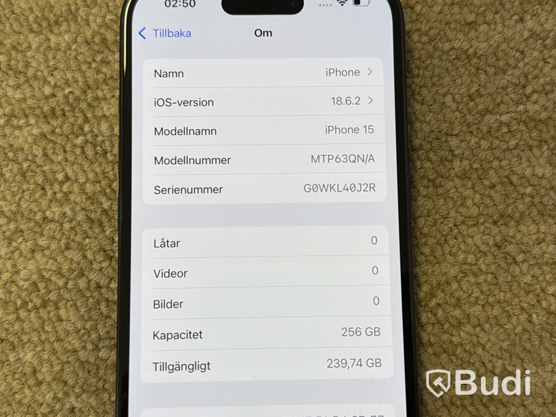 iPhone 15, 256 GB Space Gray