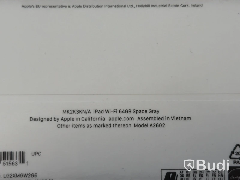 iPad, Apple, 9:e generation, 64 GB, Space Gray