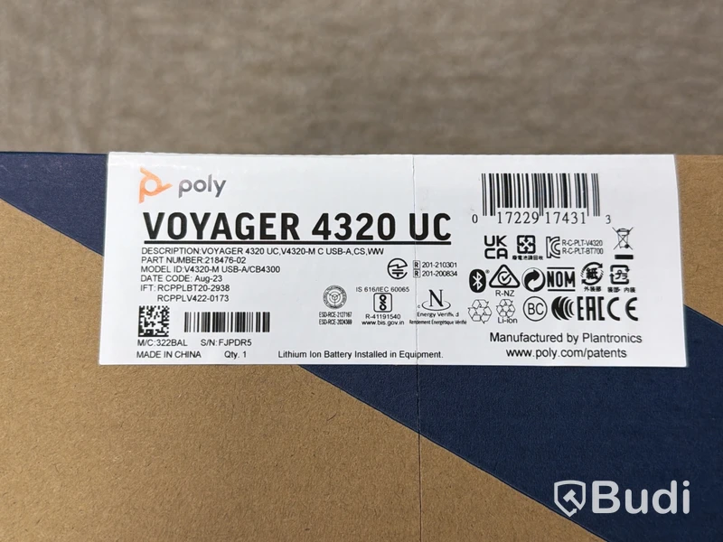 Headset Poly Voyager 4320 UC (oanvänt)