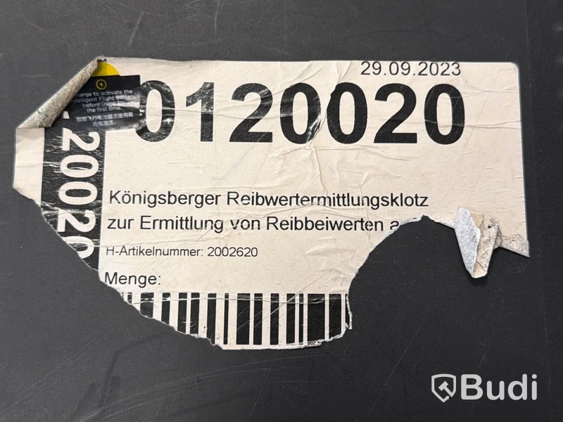 Friktionsblock, Königsberger Reibwertermittlungsklotz med tillbehör