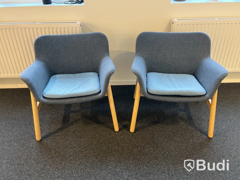 Fåtöljer, blå, IKEA Vedbo