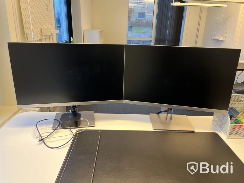 2 st skärmar 27" HP EliteDisplay E273q samt HP dockstation