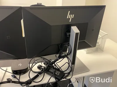 2 st skärmar 27", HP E27 G4 Eye Ease samt dockningsstation HP