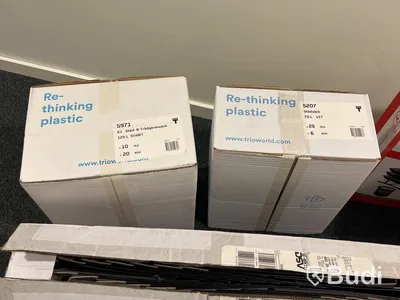 Samling kontors och förbrukningsmaterial, Leitz laminator, papper, kuvert m.m.