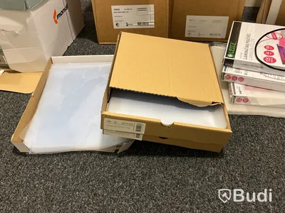 Samling kontors och förbrukningsmaterial, Leitz laminator, papper, kuvert m.m.
