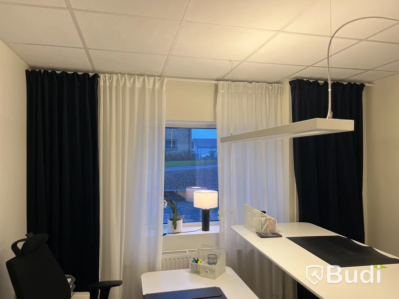 Gardinlängder, blå/ vit, totalt 20 längder