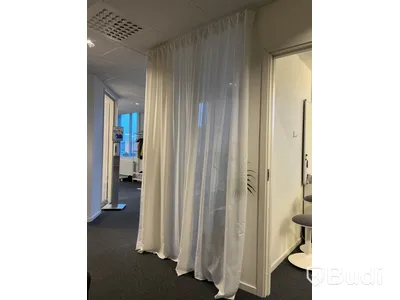 Gardinlängder, blå/ vit, totalt 20 längder