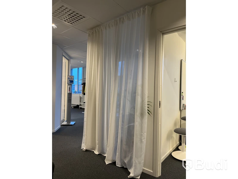Gardinlängder, blå/ vit, totalt 20 längder
