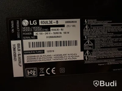 TV LG, 65 tum, 65UL3E-BJ