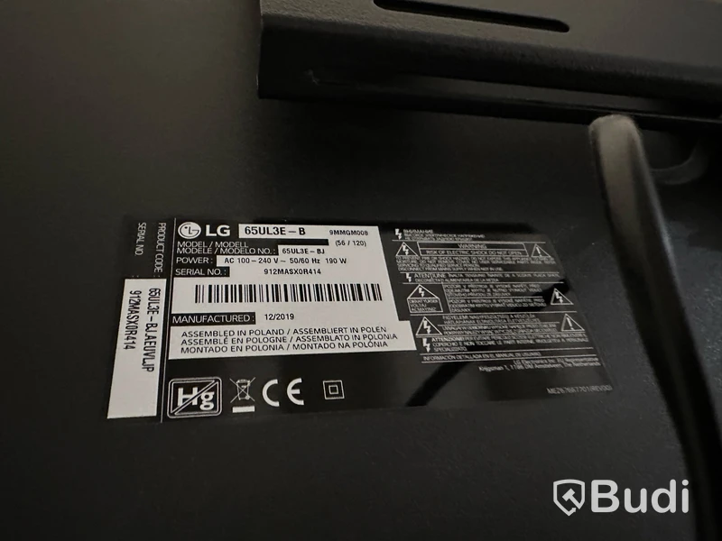 TV LG, 65UL3E-B