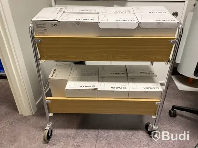 Rullvagn inkl. 14 st. paket glas Ikea, Svalka