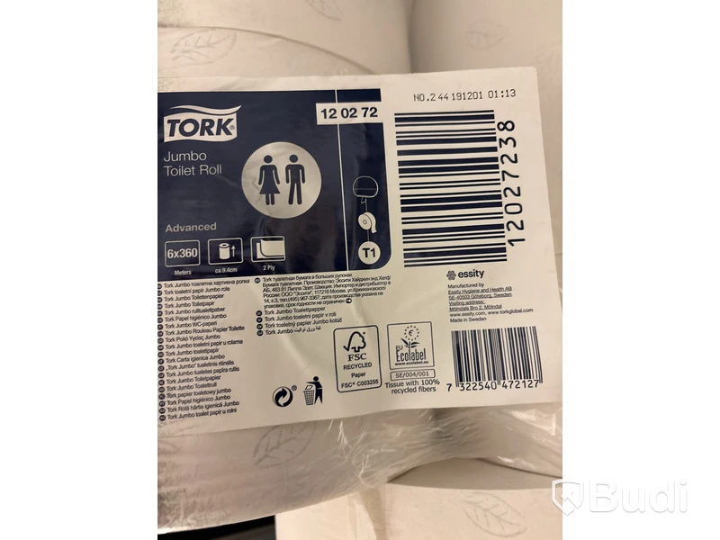 17 st. Toalettpapper Tork, jumbo