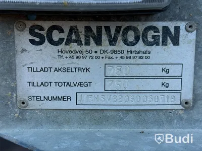 Scanvogn welfare trailer | 750 kg