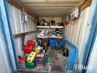 8-foot site container with contents