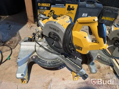 3 DeWalt chop and mitre saws