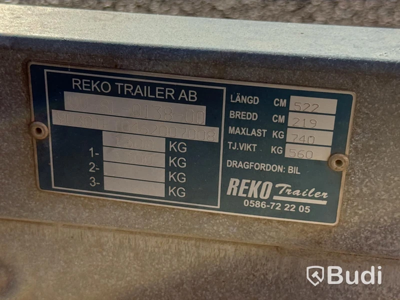 Kåpsläp Reko Trailer FCT 1413 | 1300 kg | 2007