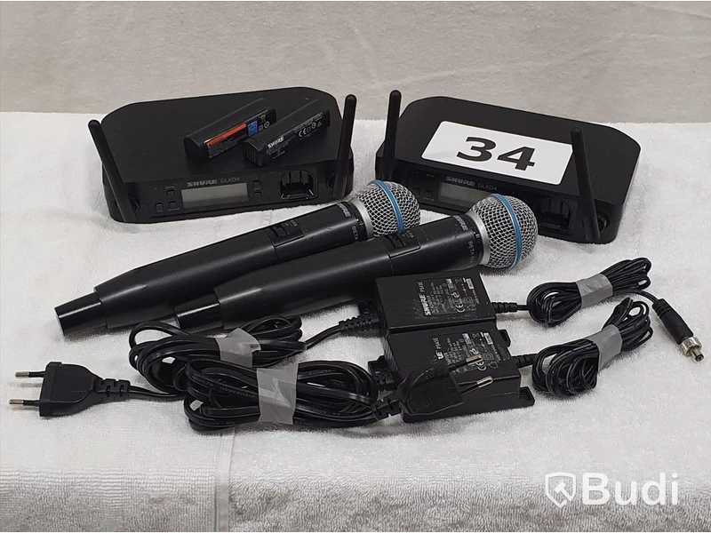 2st Shure GLXD4 - Beta 58A kapslar & laddbara batteripack.