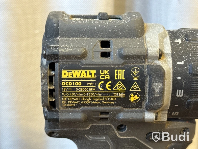 Slagborr Dewalt DCD100 med batteri & laddare