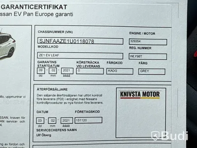 Elbil Nissan Leaf e+ | 5647 mil | 217 hk | 62 kWh | 2021
