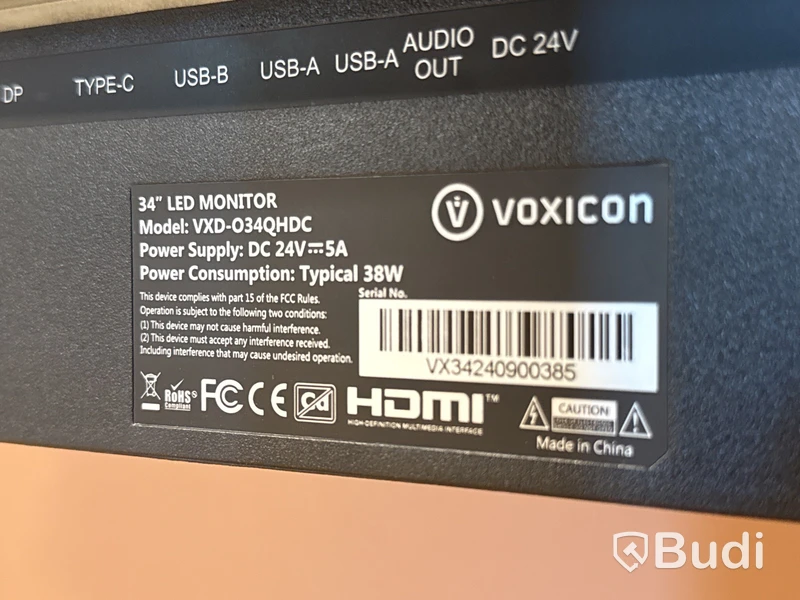 Voxicon 34-tums LED-monitor VXD-034QHDC