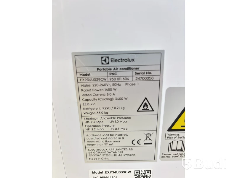 Luftkonditionering Elextrolux EXP34U339CW