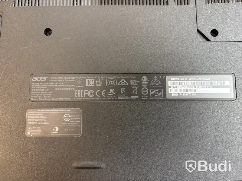 Bärbar gamingdator Acer Predator Helios 300. OBS! Inget OS