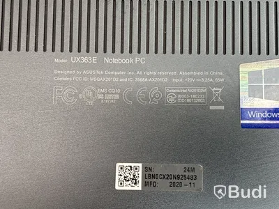 Bärbar dator Asus ZenBook UX363E. OBS! Inget OS