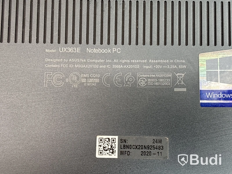 Bärbar dator Asus ZenBook UX363E. OBS! Inget OS