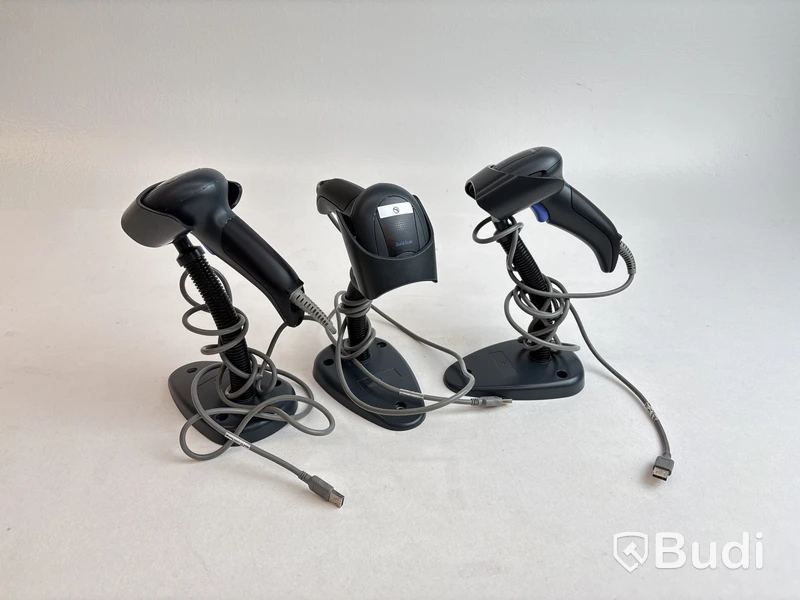 3 st. Streckkodsläsare Datalogic QuickScan QD2430 inkl. stativ.