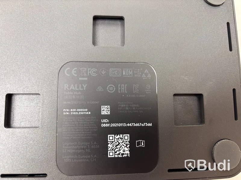 Display hub och Table hub Logitech Rally inkl. Mic pod hub