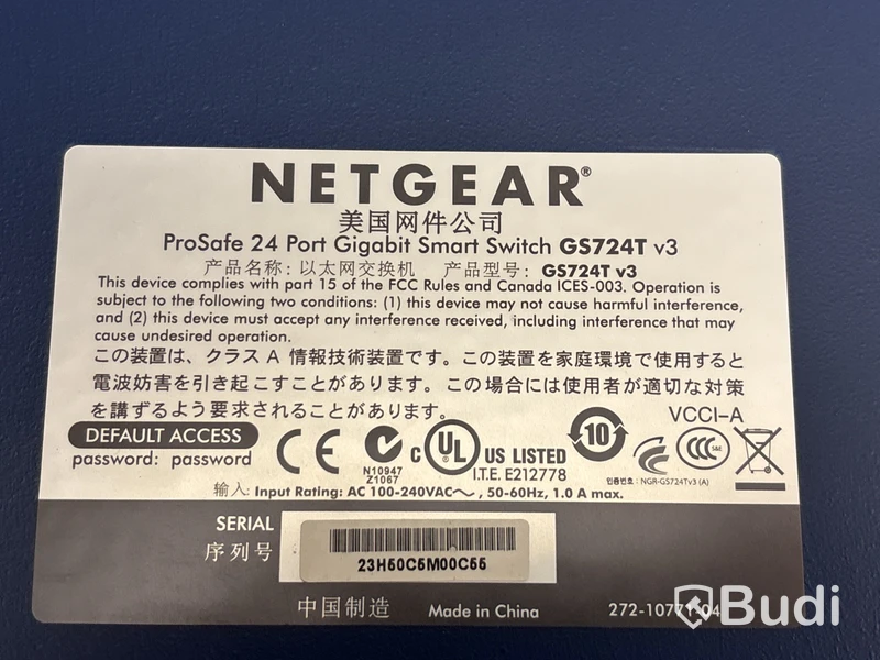 Switch Netgear GS724T v3 24-port