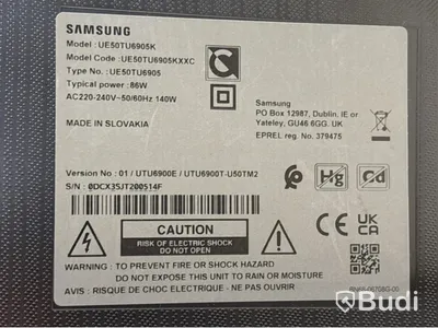TV-skärm Samsung  UE60TU6905K, 50 tum 4K inkl. TV-ställ på hjul