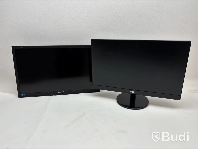 2 st. Datorskärmar Samsung S24A650S och AOC 230LM00025