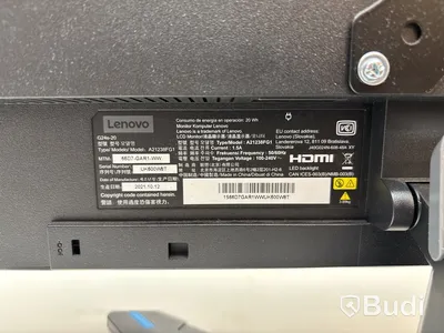 2 st. Datorskärmar Lenovo, A21238FG1 inkl. Stativärm