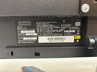 2 st. Datorskärmar Lenovo, A21238FG1 inkl. Stativärm