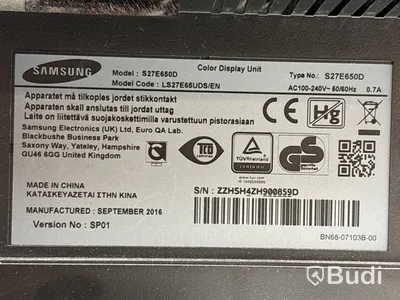 2 st. Datorskärmar Samsung S27E650D, 27 tum och S24C650PL, 24 tum