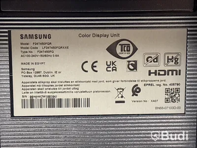 2 st. Datorskärmar, Samsung S24A650S, 24 tum och Samsung F24T450FQR, 24 tum