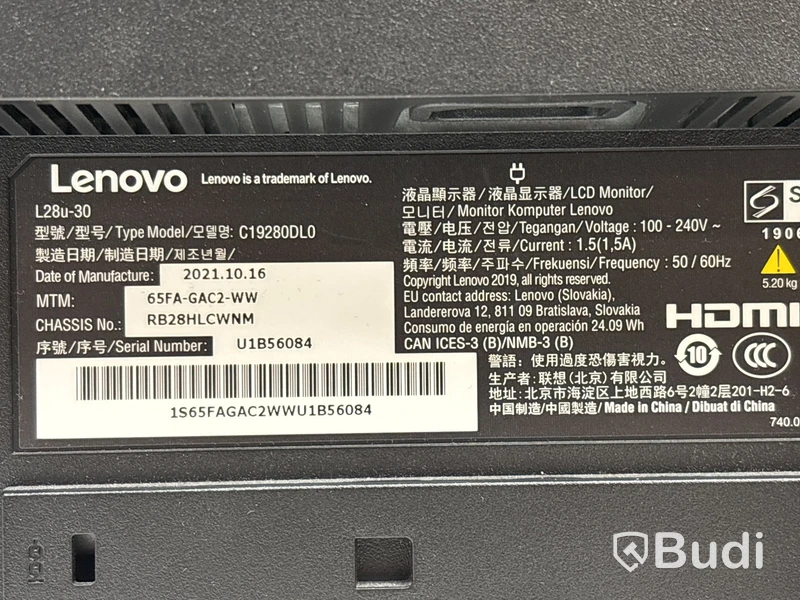 Datorskärmar Lenovo L28u-30, 28 tum