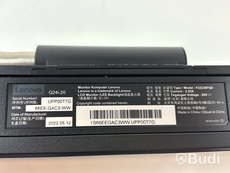 Datorskärm, Lenovo Q24i-20, 24 tum