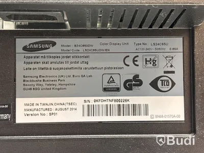 2 st. Datorskärmar, Samsung S24E650XW och S24C650DW, 24 tum inkl. skärmstativ
