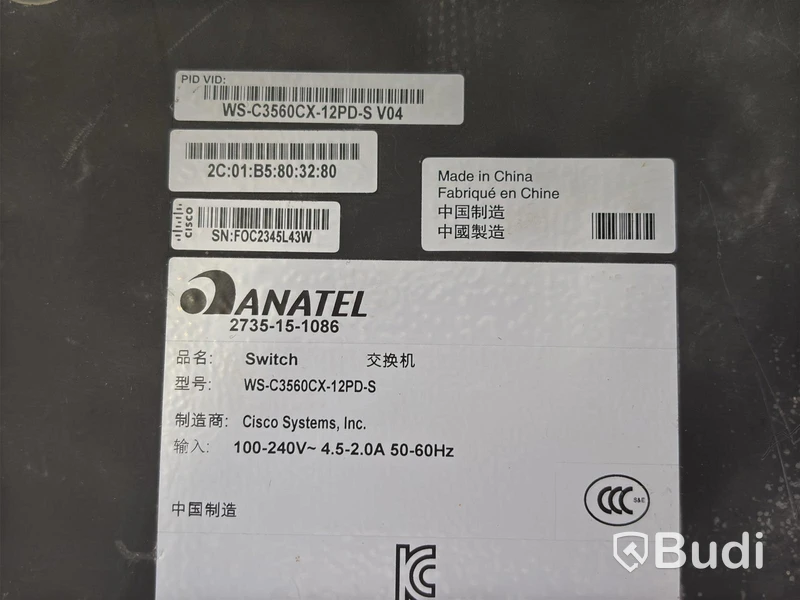 Switch Cisco Catalyst 3560-CX 12-port PoE
