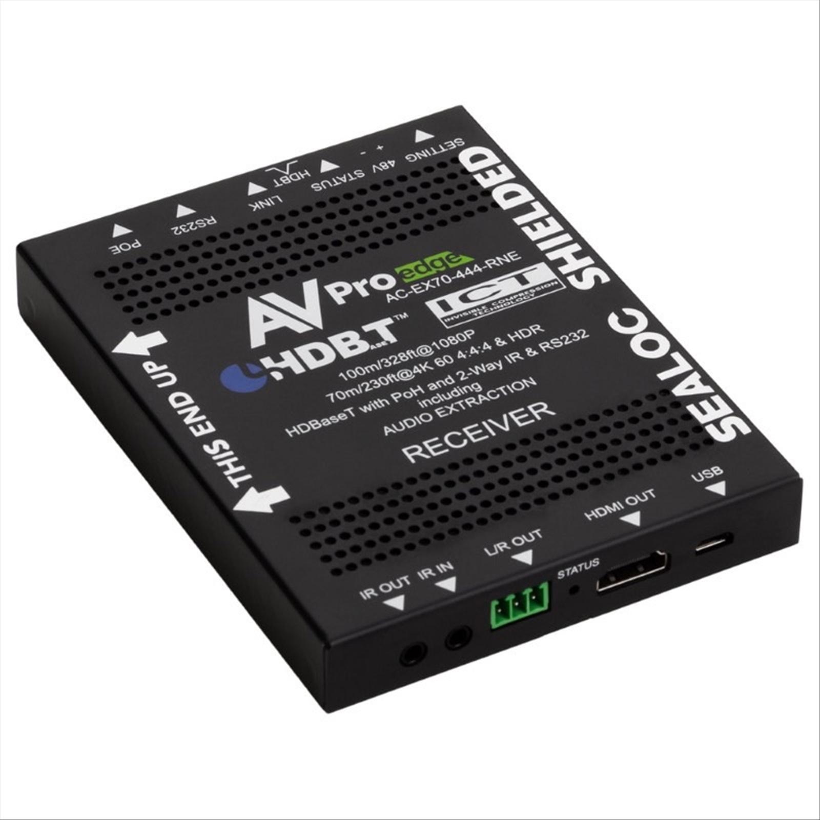 (NEW) AVPro Edge AC-EX70-444-RNE-W Receiver: Weatherproof 4K60 (4:4:4) 70 m HDMI Extender