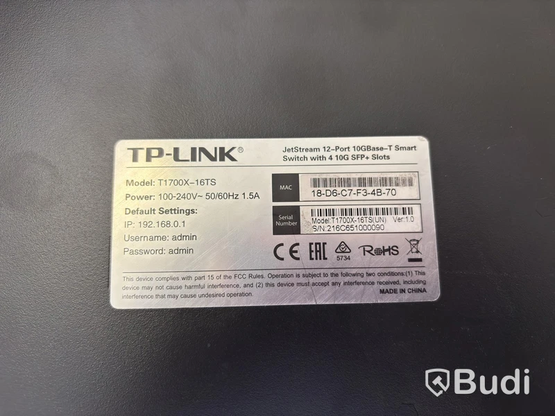 Switch TP-Link T1700X-16TS 12-port