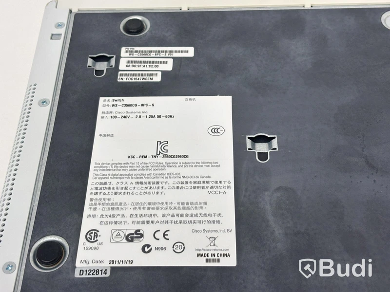 Switch Cisco, WS - C3560CG - 8PC - S