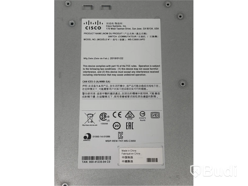 Cisco WS-C3650-24PD Switch